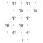 Folded Country Baby long onesie made with organic cotton